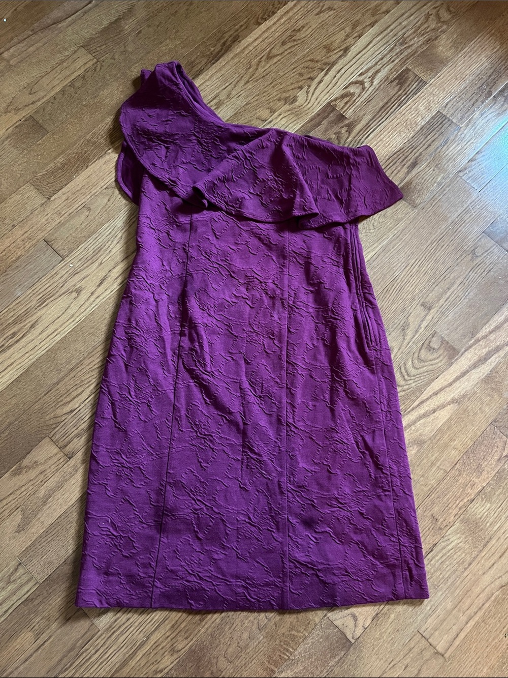 Lilly Pulitzer Bordeaux One Shoulder Dress size 12 NWT